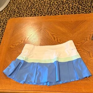 Nike Women's White and Blue tennis skirt